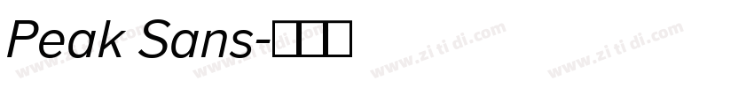 Peak Sans字体转换